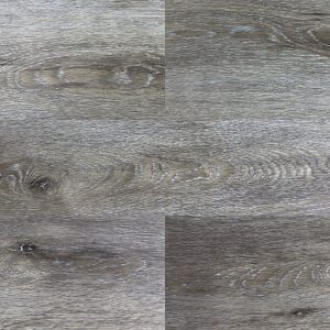 Image of a a close-up of a Hybrid Premium Vinyl Planks 'Dark Grey Oak' wood floor