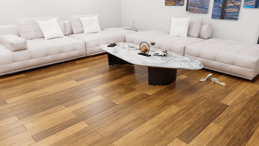 Image of a living room with a timber flooring