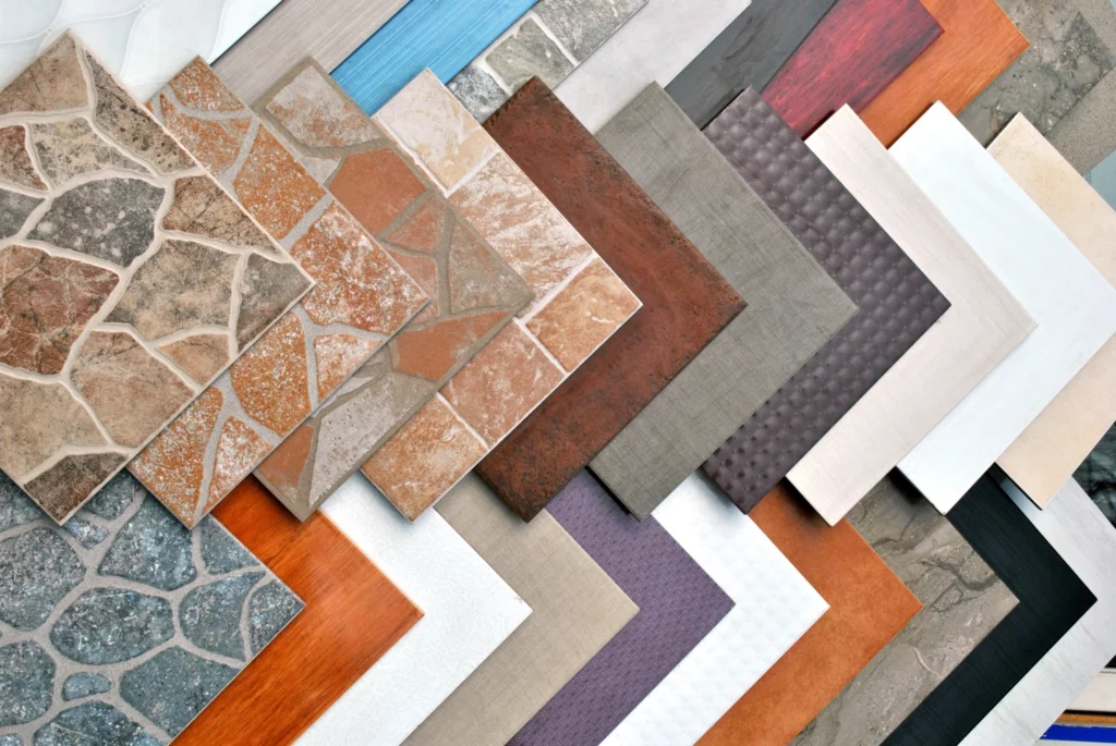 Image of different style and colors of tiles